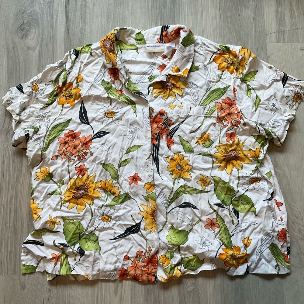 Vintage Alfred Dunner 20W Floral Print Women's Top